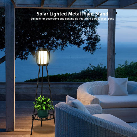 VISFLAIR patio ambiance created by waterproof solar lamps for porch or garden.