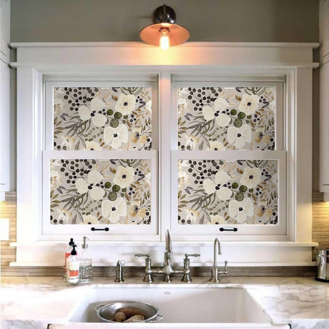 VistaPalette grid-backed wallpaper helps precise cutting for cabinets and shelves
