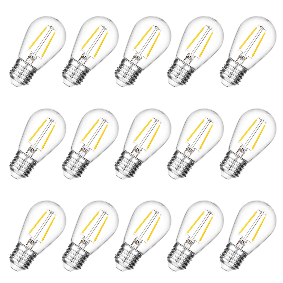 VISTERLITE shatterproof S14 bulb for outdoor dining with durable glow.