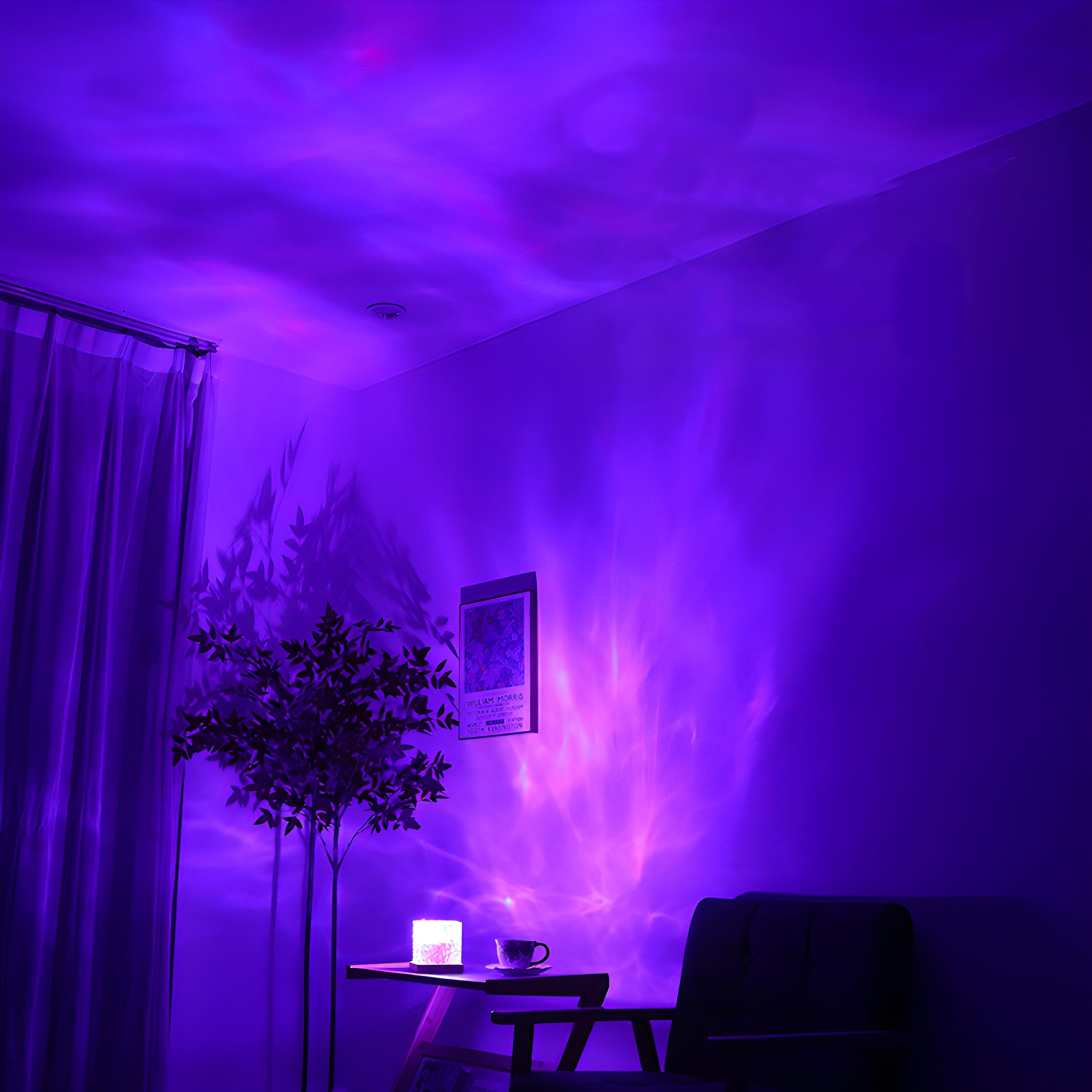 Vita Ocean Wave Light Projector amber glow for intimate evenings.