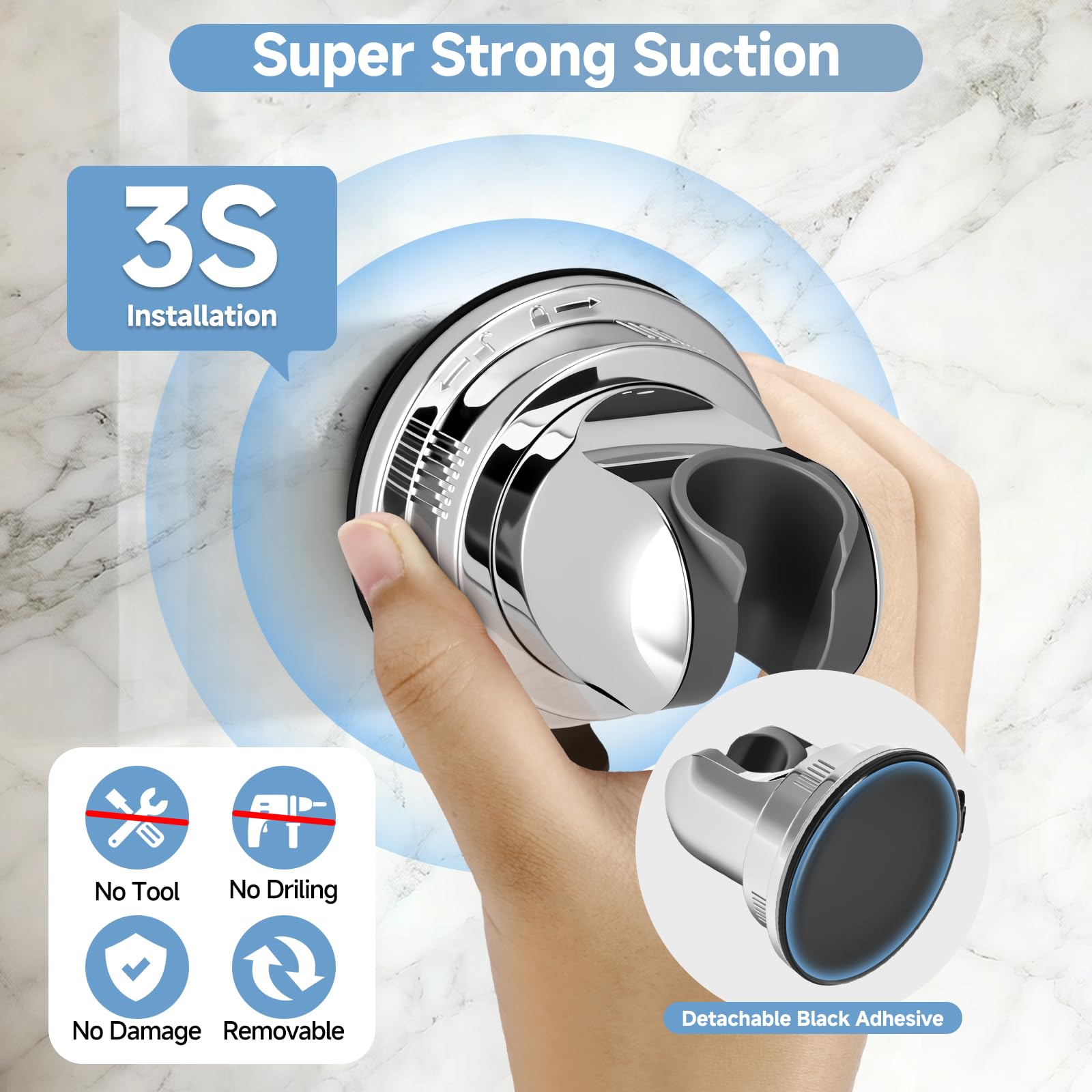 Vitbirih no-drill installation is renter-friendly and quick.