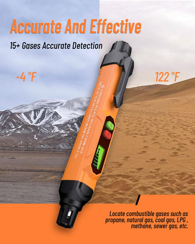 VITITE gas leak detector orange with batteries and carrying pouch included