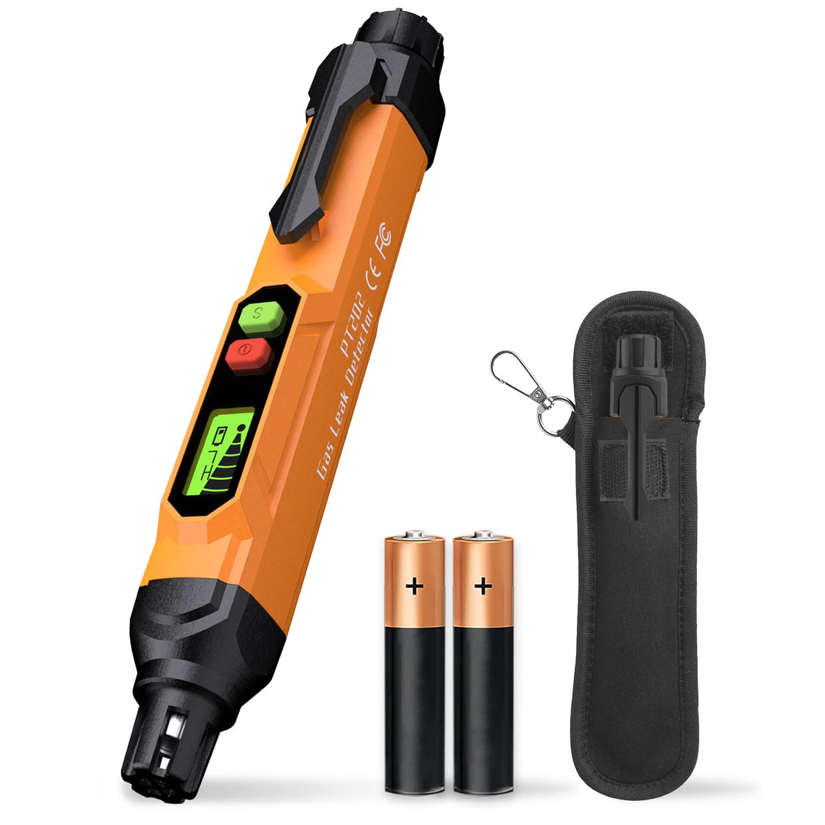 VITITE gas leak detector orange front view for quick home checks