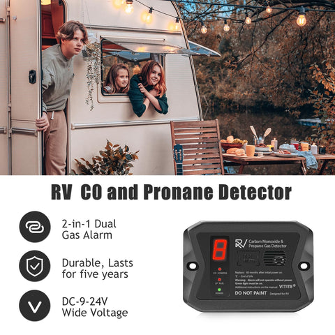 VITITE RV CO/LP detector 85dB alarm for early notifications.