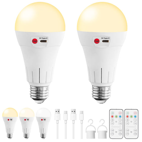 Vitnucrol rechargeable bulb with remote for flexible lamp lighting.