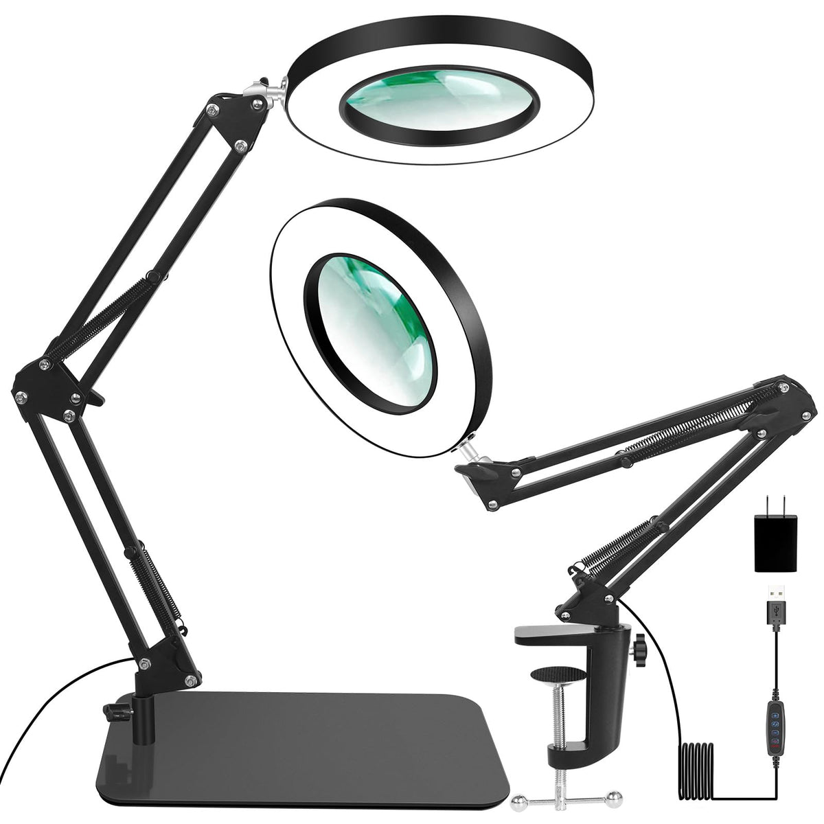 VITOTC 12X magnifying light with stand for detailed close work, crafts and reading