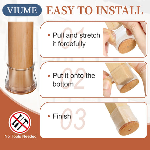 VIUME fits diameter 15/16 to 1-5/16 inches for versatile chairs