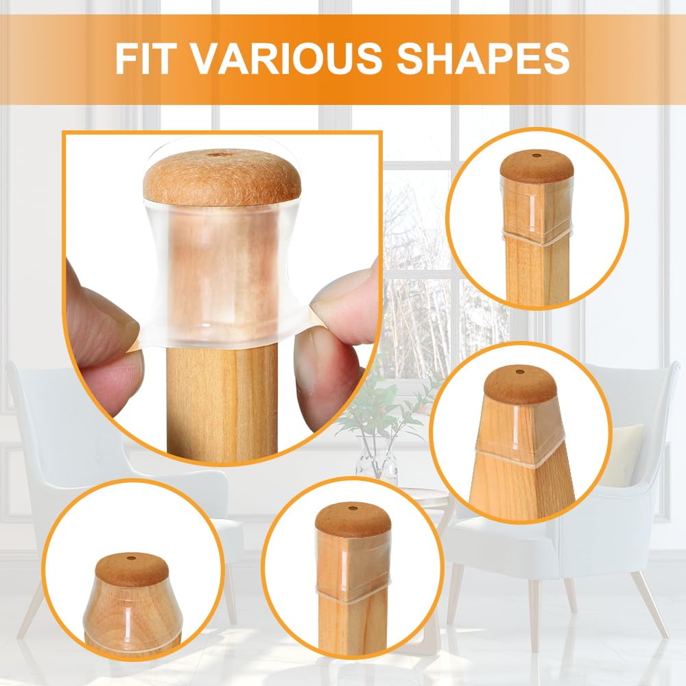 VIUME integrated felt pad prevents detaching while moving chairs