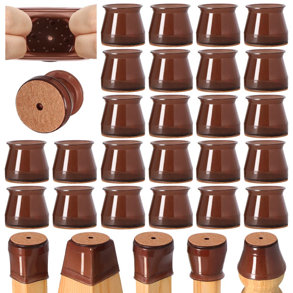 VIUME chair leg protectors with silicone covers protect hardwood floors from scratches.