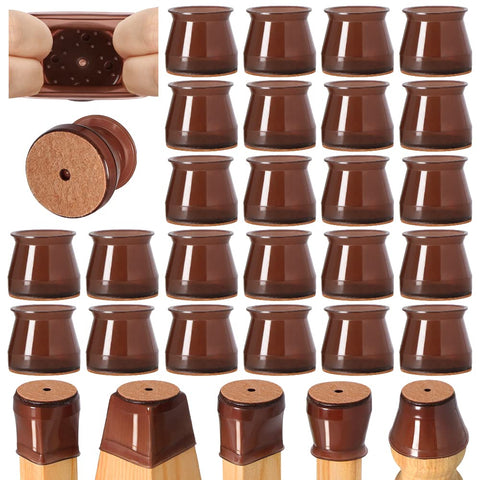 VIUME chair leg protectors with silicone covers protect hardwood floors from scratches.