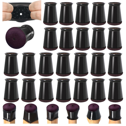 VIUME chair leg protectors with silicone covers shield hardwood floors from scratches.