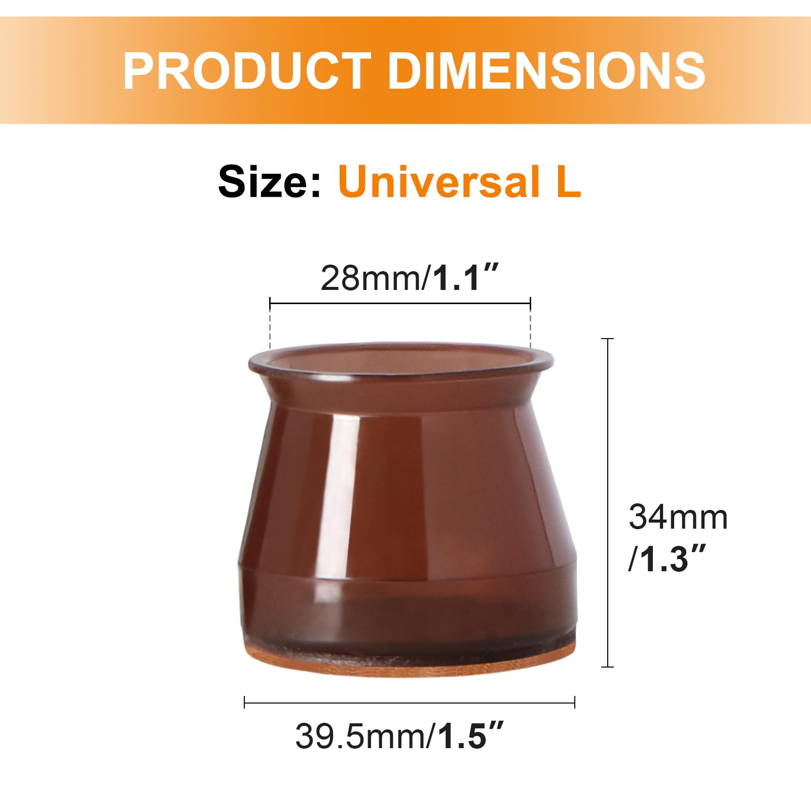 VIUME easy-to-install chair leg protectors prevent scratches during movement.