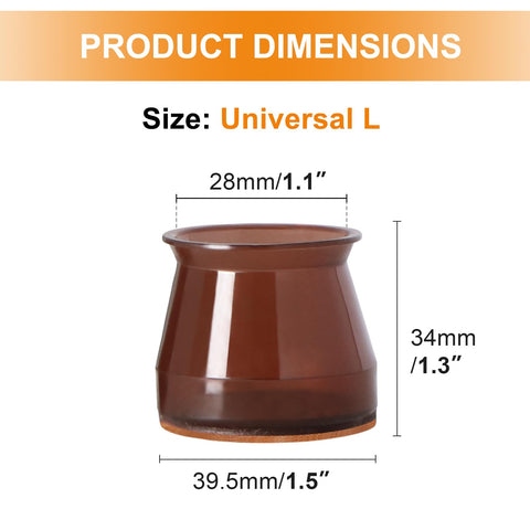 VIUME easy-to-install chair leg protectors prevent scratches during movement.