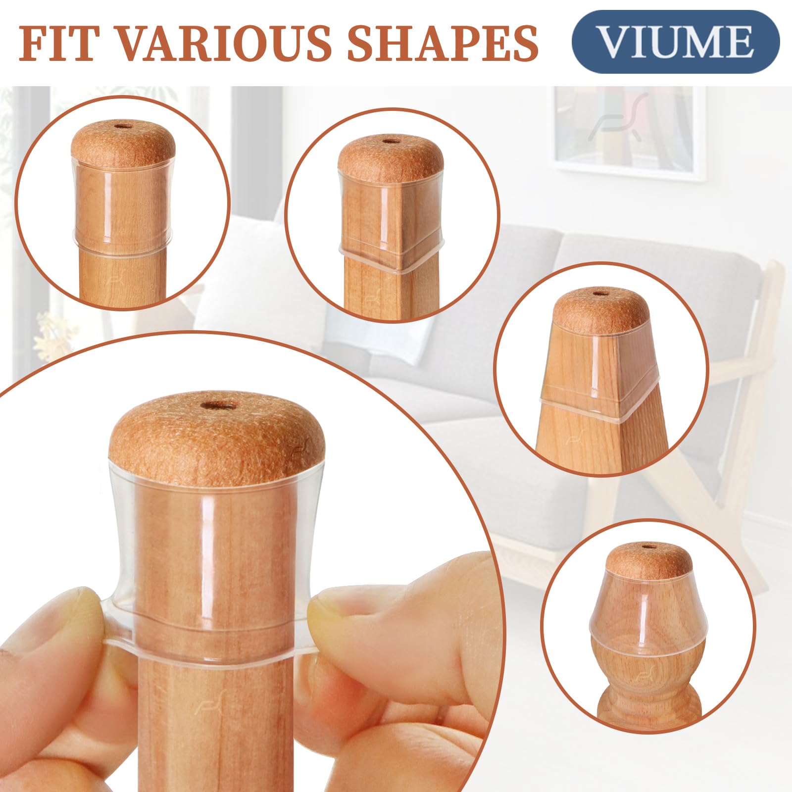 VIUME silicone cup protectors prevent floor scratches on furniture