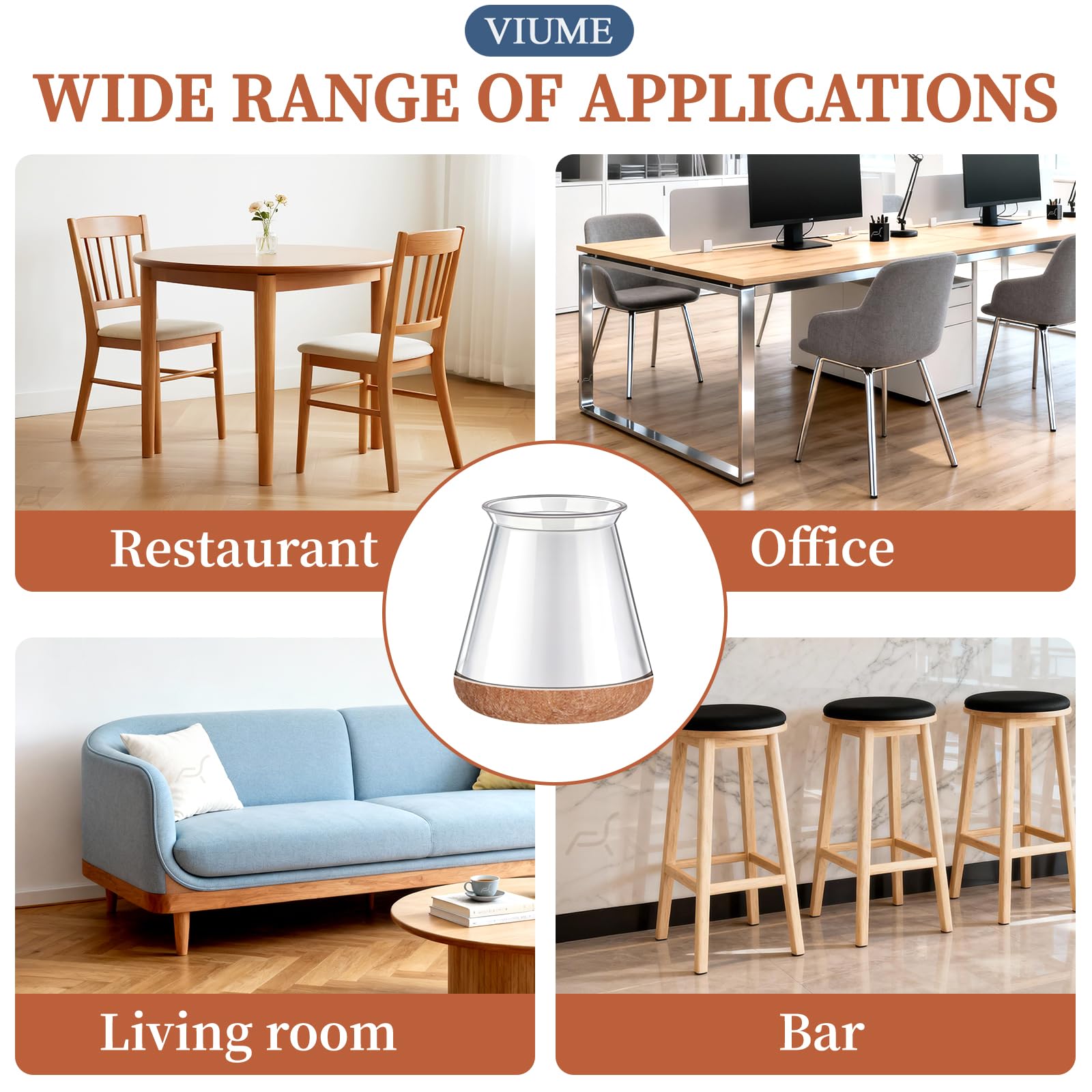 VIUME size range 13-20 mm ensures broad chair compatibility