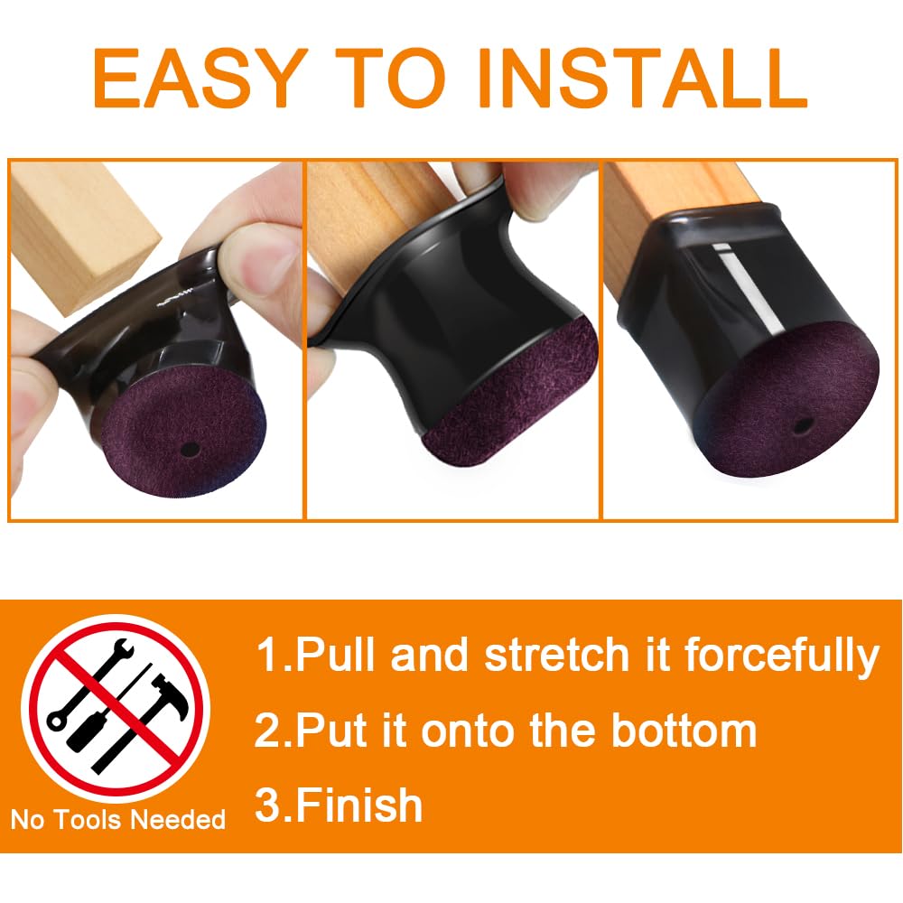 VIUME slip‑on silicone cup and felt pad assembly for easy installation.