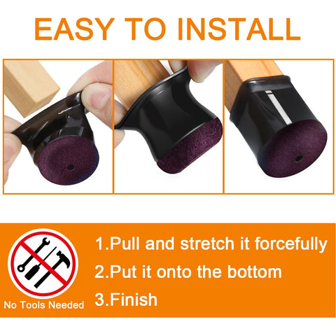 VIUME slip‑on silicone cup and felt pad assembly for easy installation.