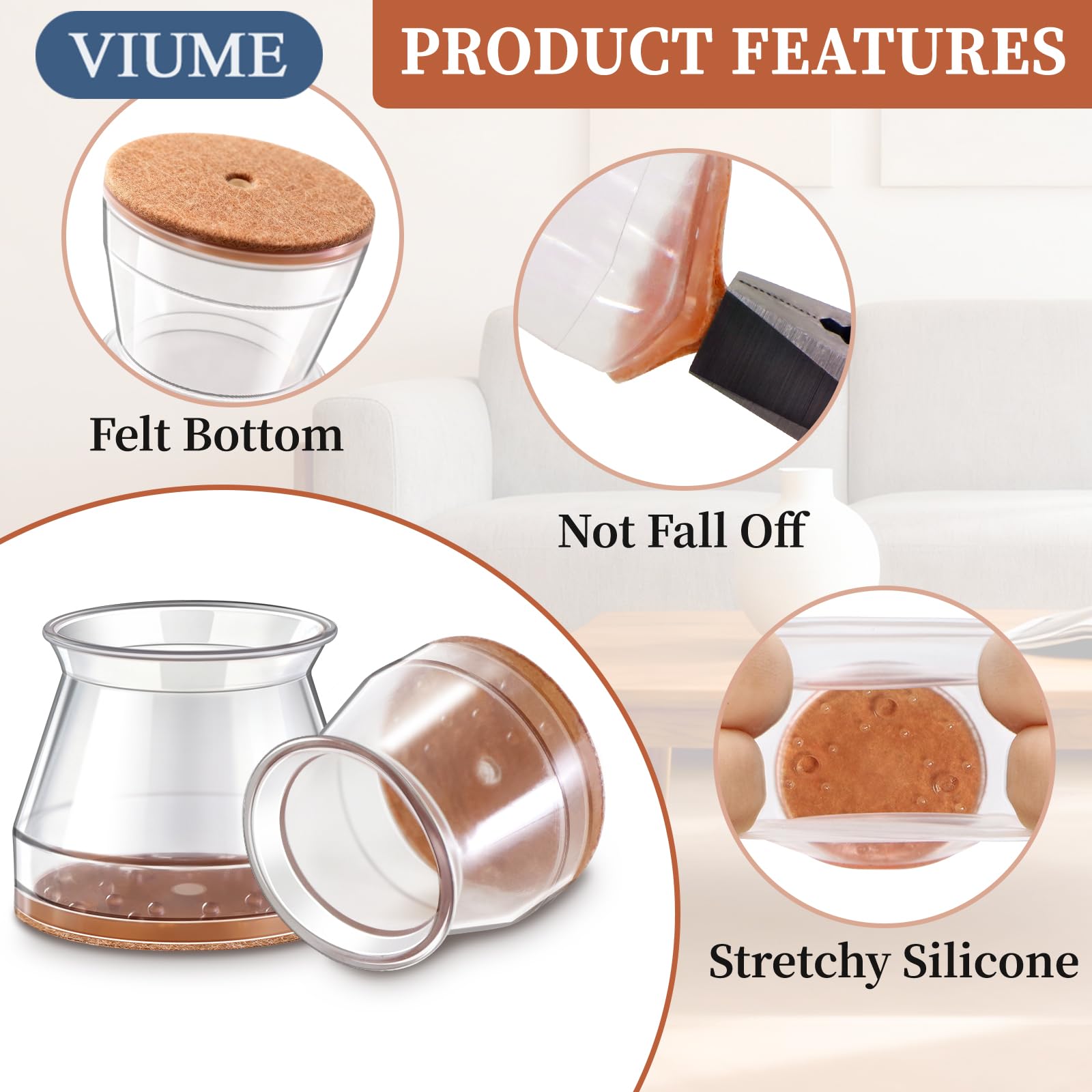VIUME square legs fit 12/16 to 1-2/16 inch sides