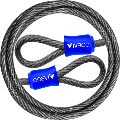 VIVBOO braided steel security cable 4ft for bikes and scooters.