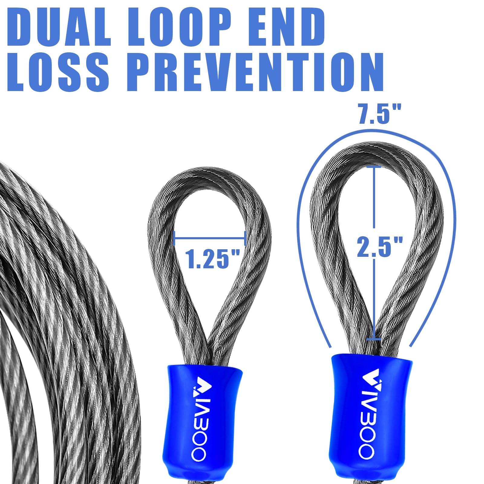 VIVBOO double-loops design fits multiple locks securely.
