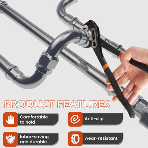 Vivicreate 10-inch pliers close-up emphasizing versatile tightening in home, garage, auto tasks.