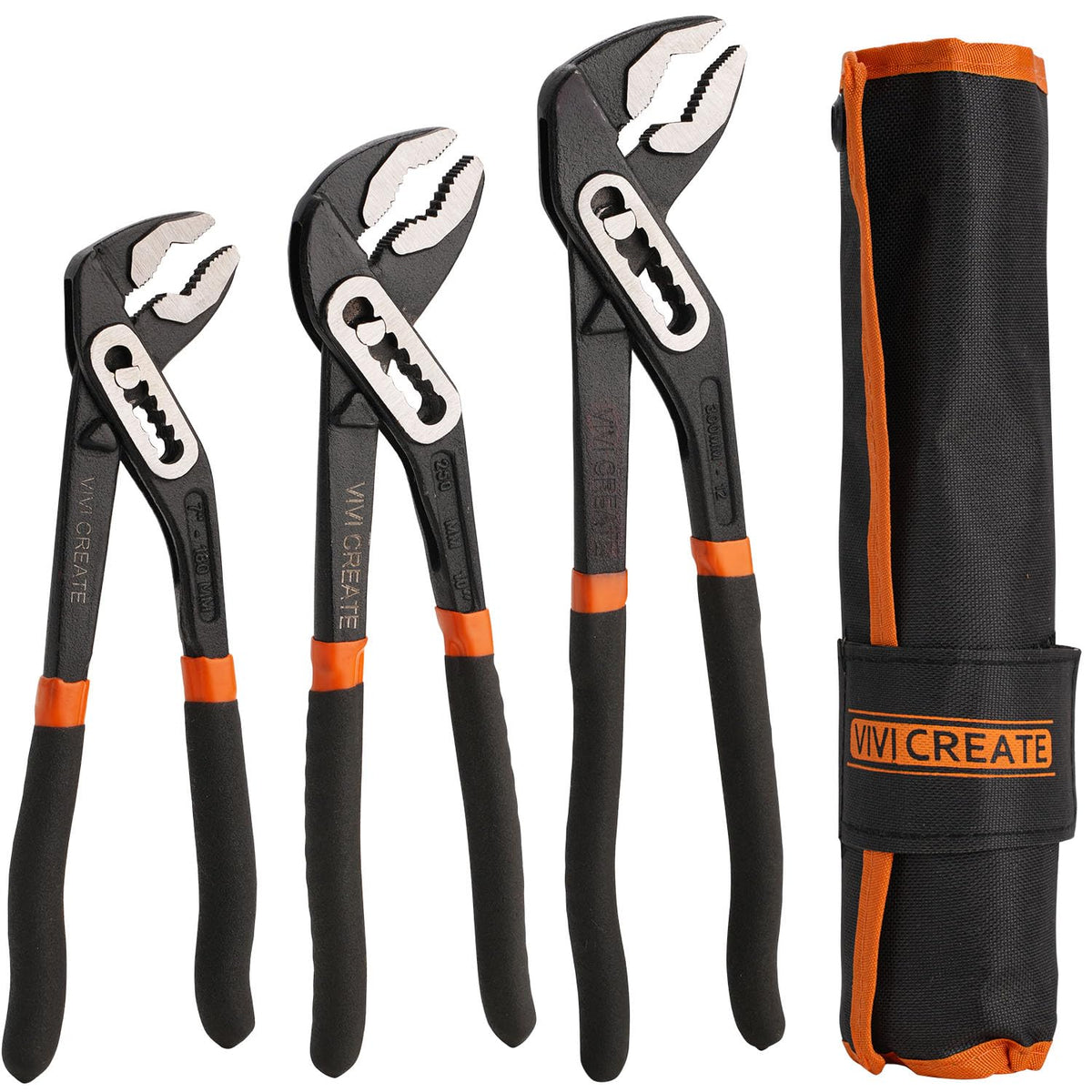 Vivicreate 7-inch pliers close-up highlighting durable CR-V steel for reliable gripping.
