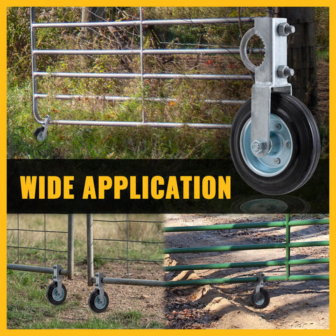 VIVIDA 6-inch gate wheel delivers strong support for swing gates.