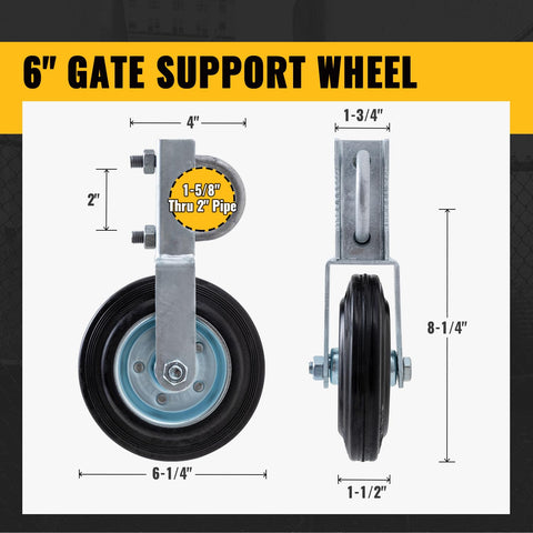 VIVIDA gate wheels with galvanized bearing ensure durability outdoors.