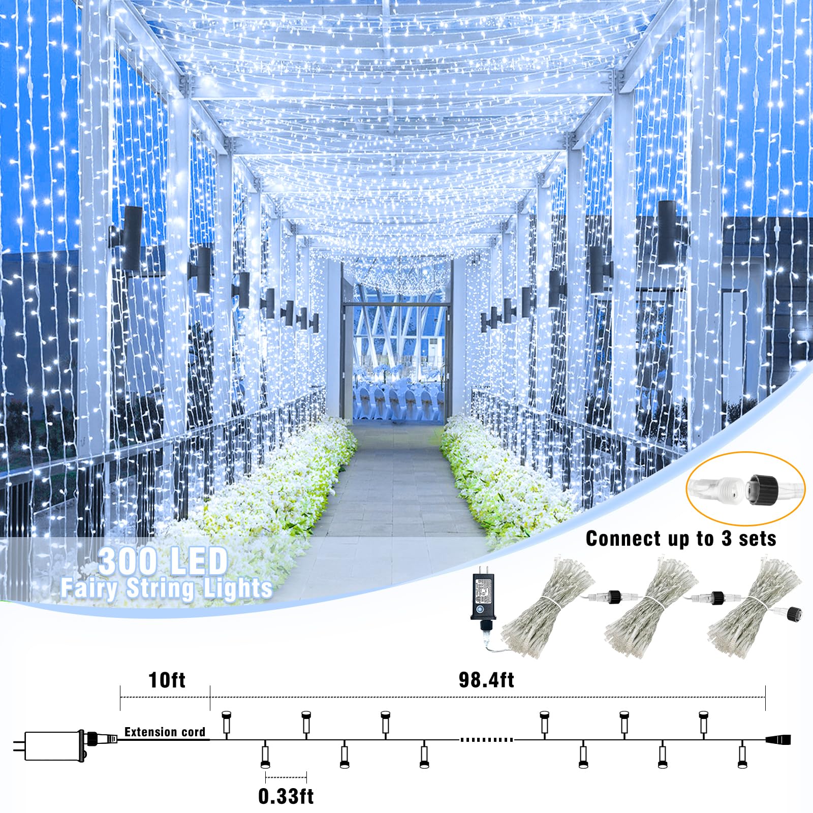 Vivideal connectable LED lights enable expansive outdoor decor across multiple areas