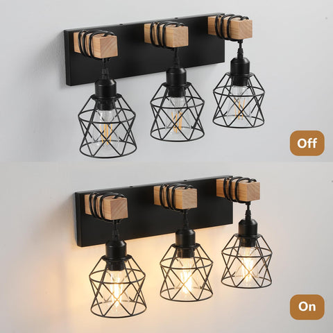 vivihobb wooden wall light fits bathrooms, hallways, and living areas