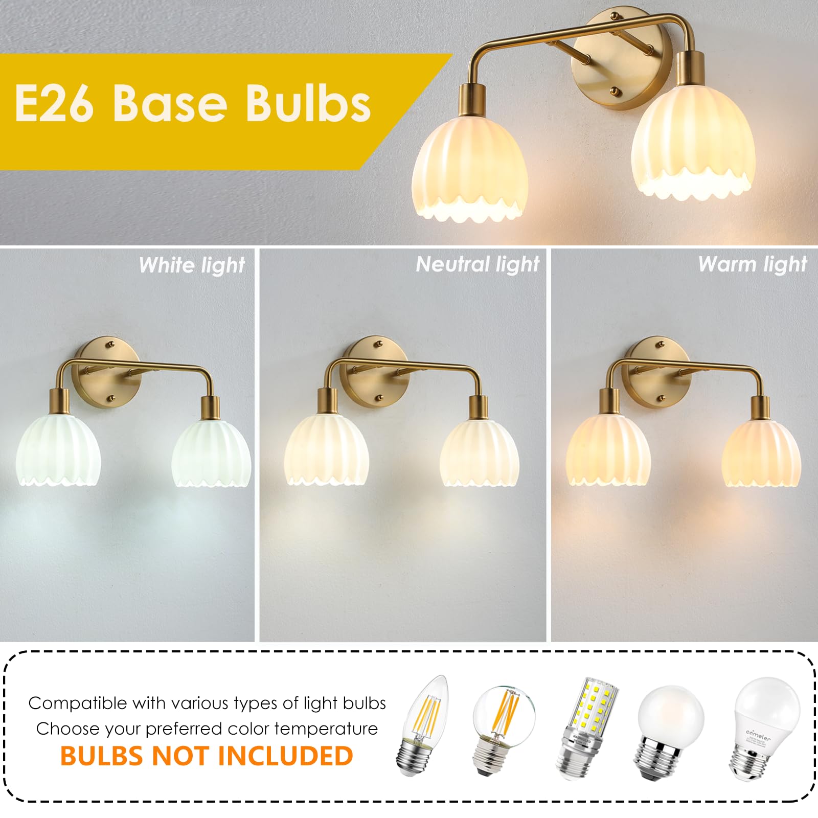 Vivihobb two-light vanity bar dimensions for small mirrors