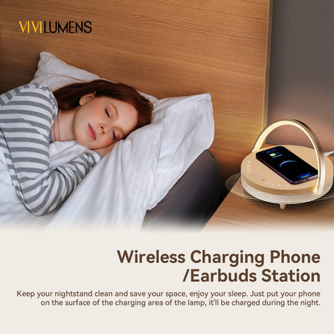 Vivilumens bedside lamp timer setting for energy efficiency