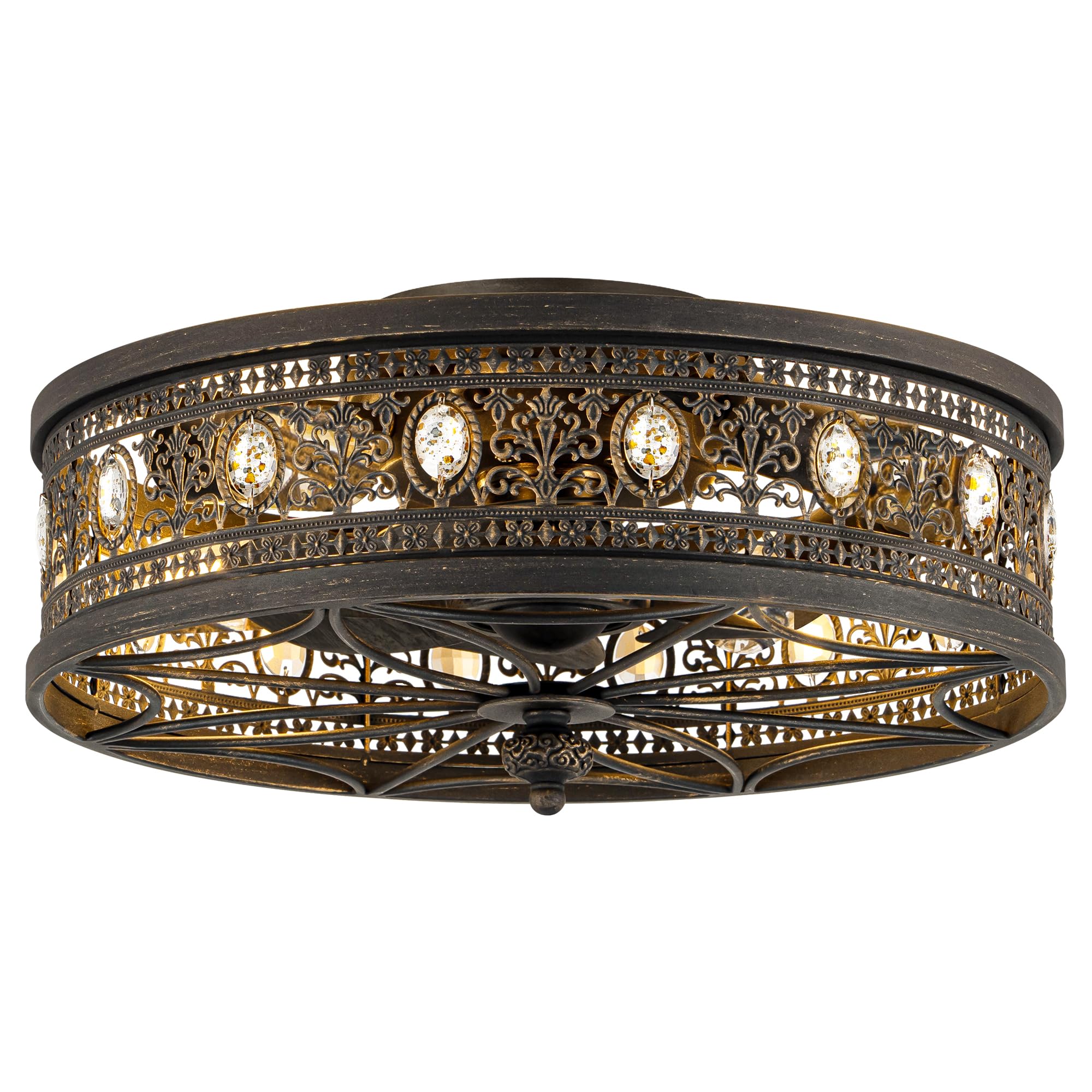 Vivlite vintage Victorian fandelier with hand-finished metalwork enriches classic living spaces.