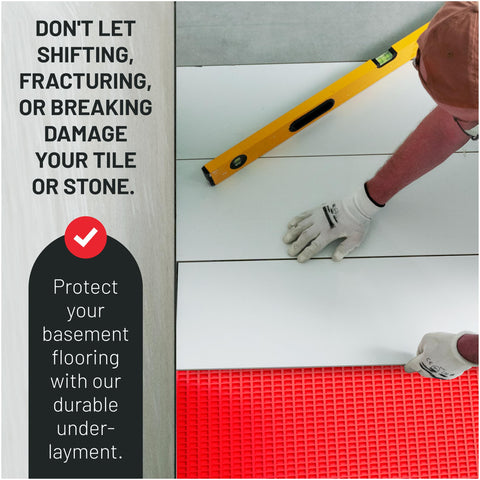 Vivlly HDPE core uncoupling membrane highlights durable underlayment.