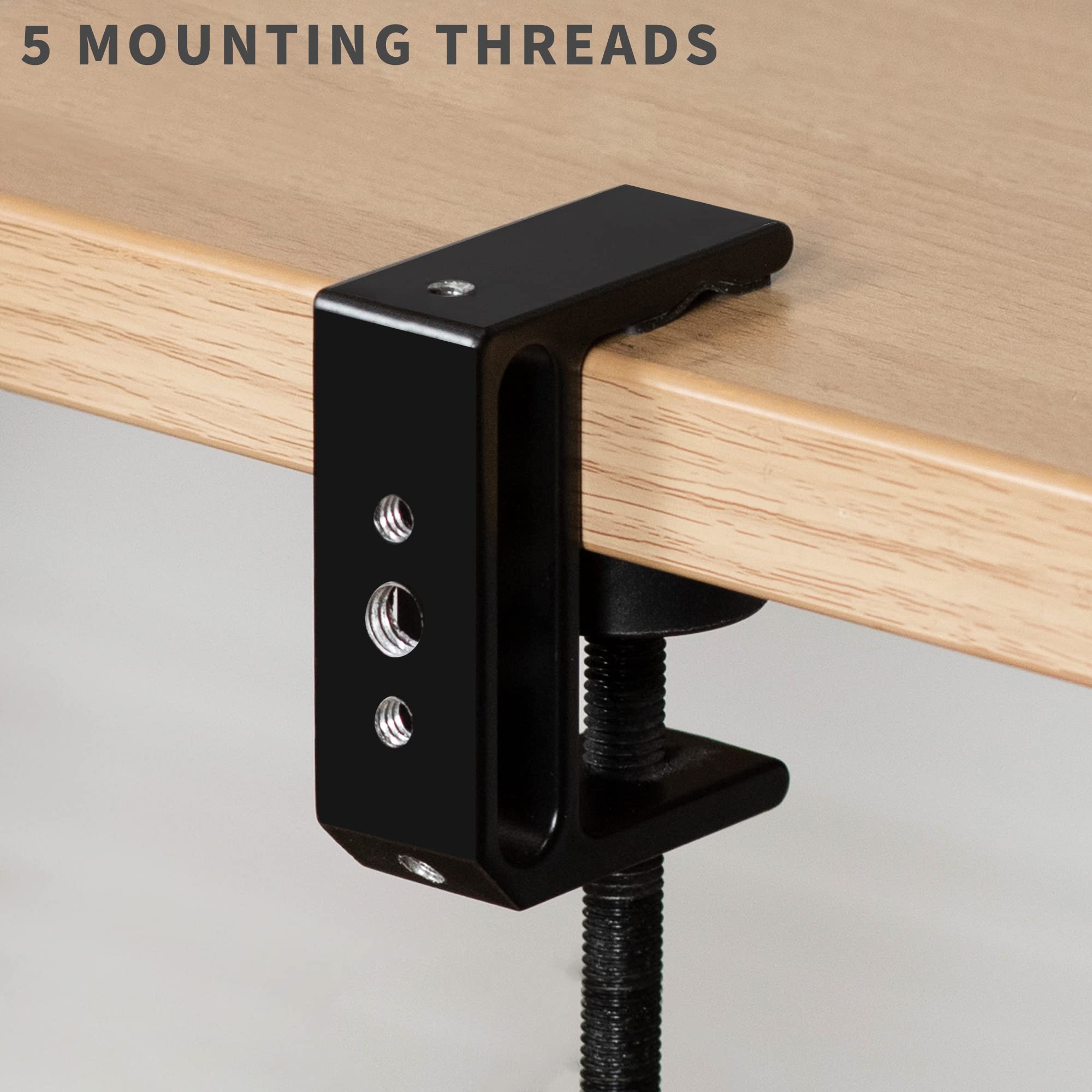 VIVO C-clamp shows 1/4-20 thread hole ready for accessories