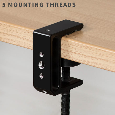 VIVO C-clamp shows 1/4-20 thread hole ready for accessories
