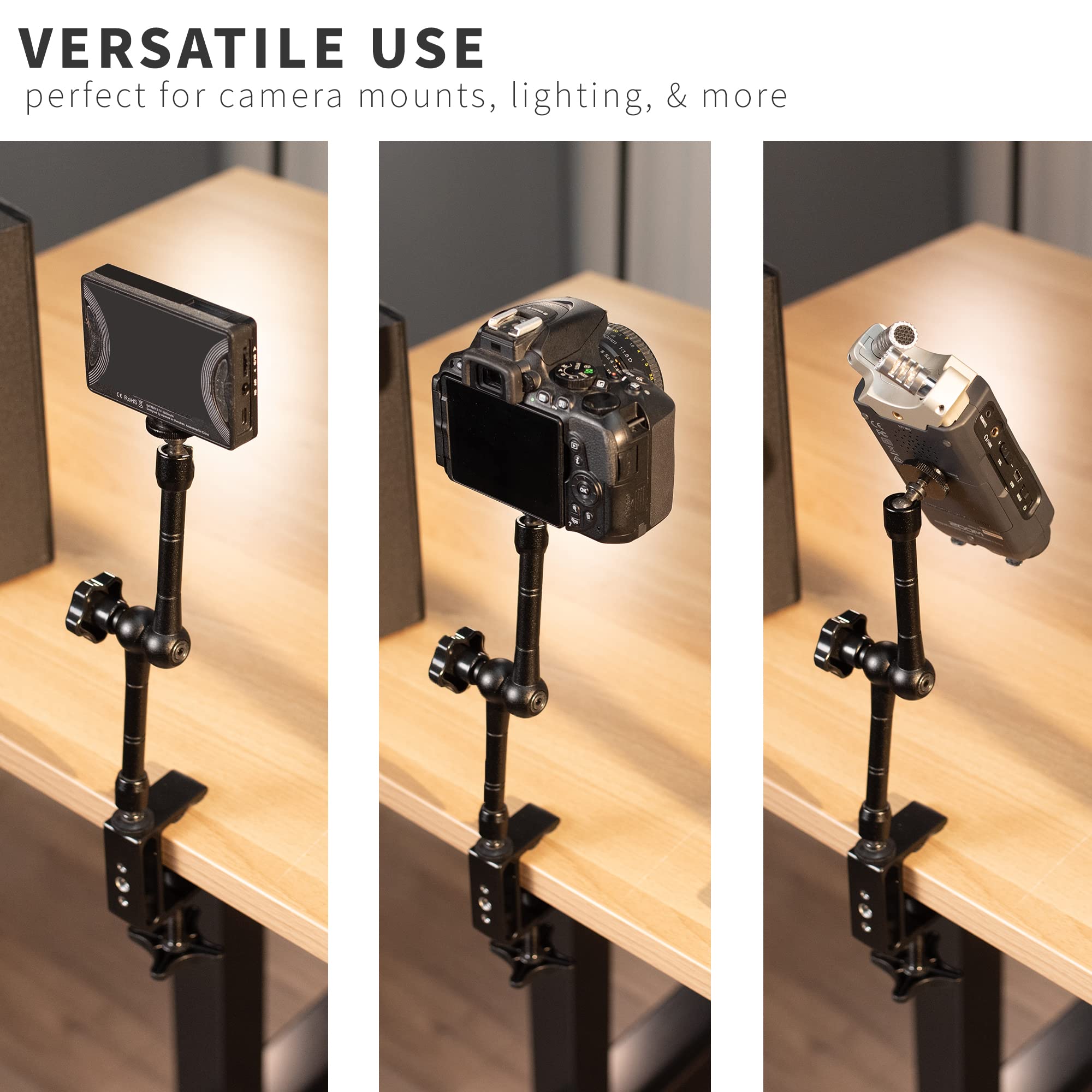 VIVO aluminum C-clamp fits desks up to 1.8 inches thick