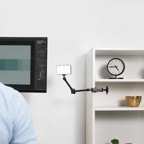 VIVO C-clamp in action on a workbench for streaming gear