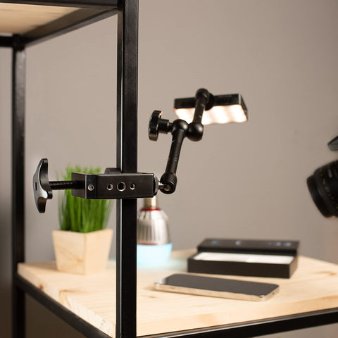 VIVO mounting-ready clamp supports multiple attachment options without desk modification