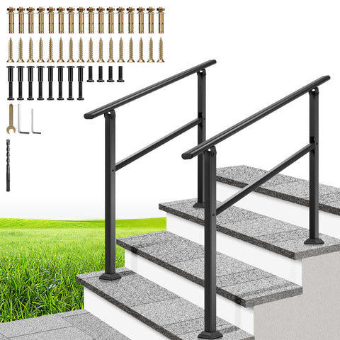 VIVOHOME 2-pack 3-step hand rails on outdoor steps for safer entry