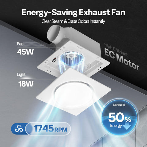 VIVOHOME Autoflow light 4000K delivers bright Pure White illumination