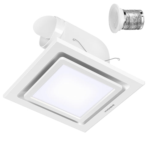 VIVOHOME bathroom exhaust fan 165CFM with light removes moisture after showers