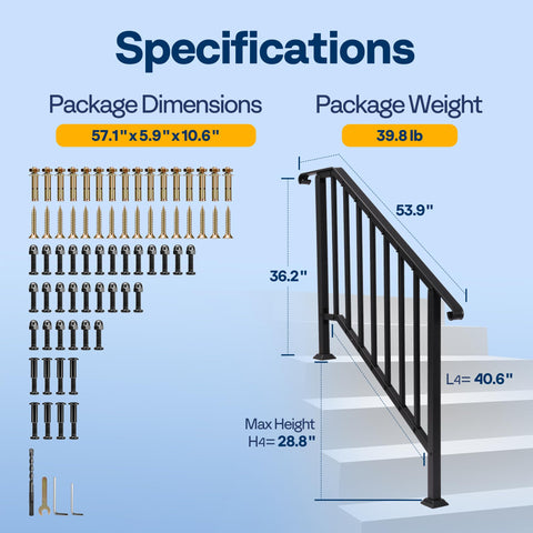 VIVOHOME curved ends and baluster design add modern elegance to any porch or deck.