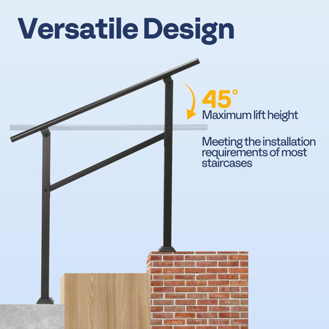 VIVOHOME galvanized steel railing built for long-lasting outdoor stairs