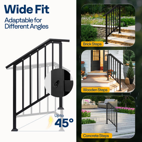VIVOHOME indoor-stairs handrail assembly adds safer, stylish ascent
