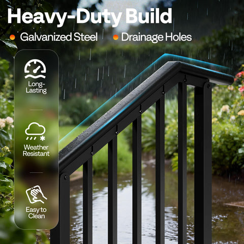 VIVOHOME installation kit for 3-step rails enables quick, tool-assisted setup