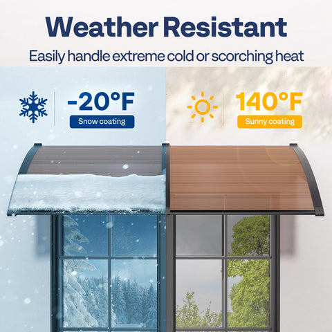Neutral brown VIVOHOME canopy complements exterior architecture with modern style