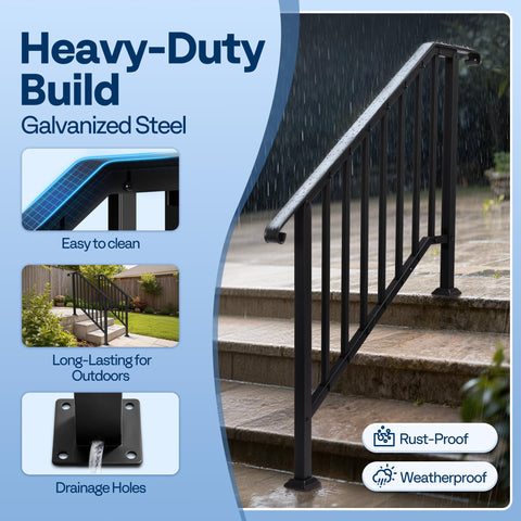 VIVOHOME outdoor-indoor stair install kit includes hardware and drill bit for quick DIY setup.