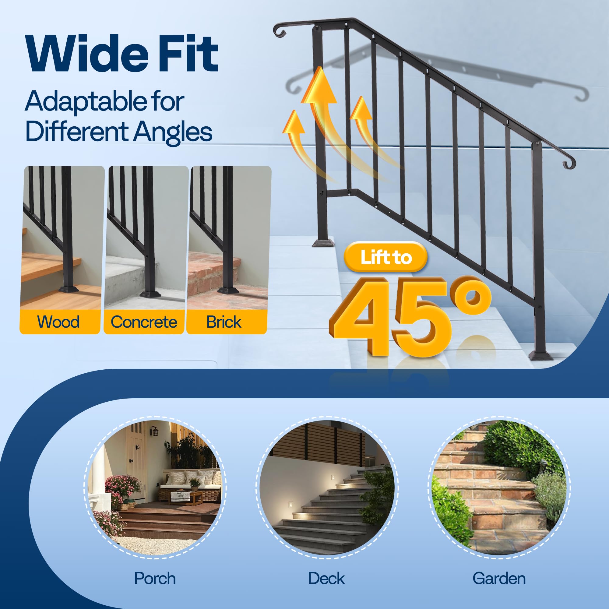 VIVOHOME pre-drilled holes enable fast secure mounting with common tools.