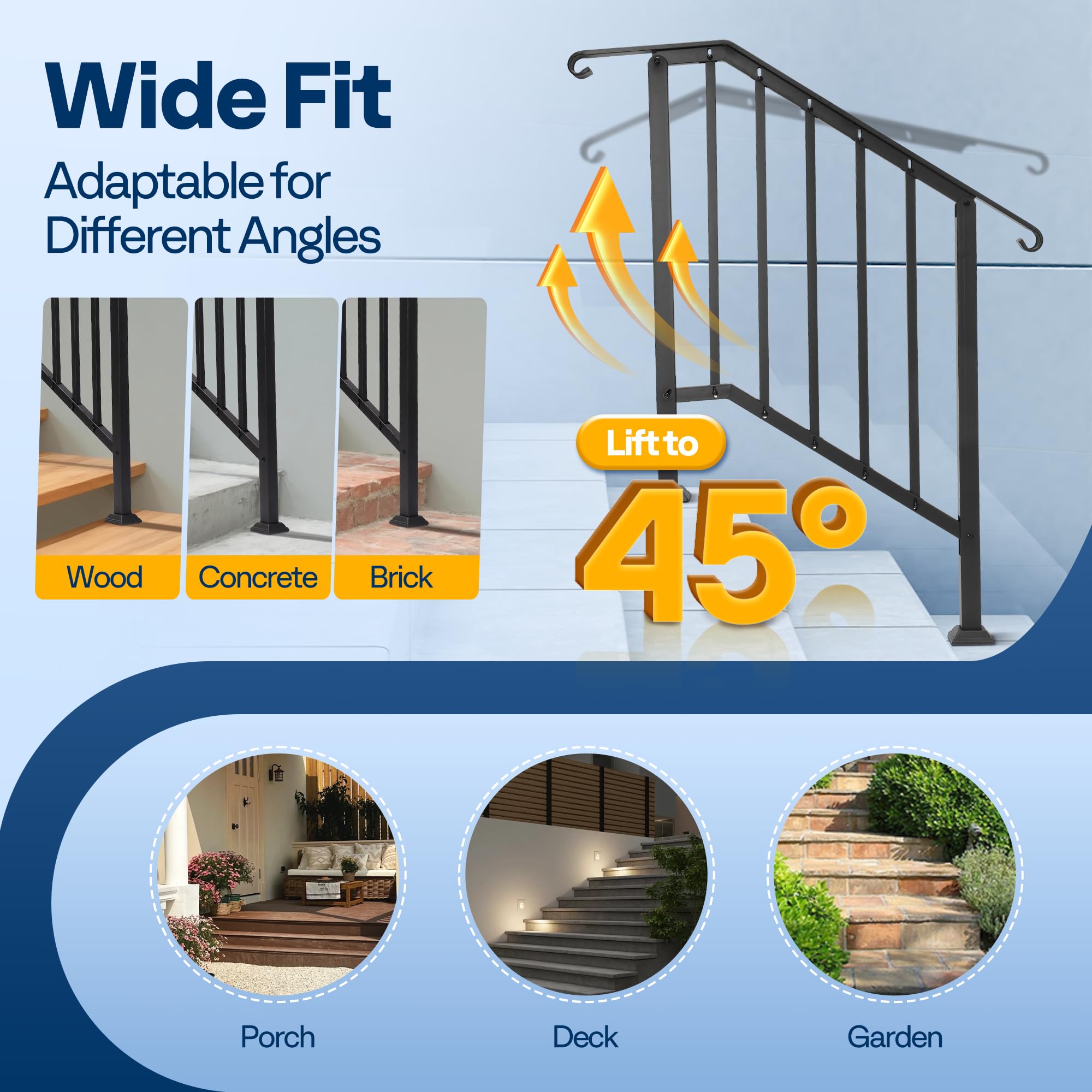 VIVOHOME balusters add safety cues for kids and pets without clutter.